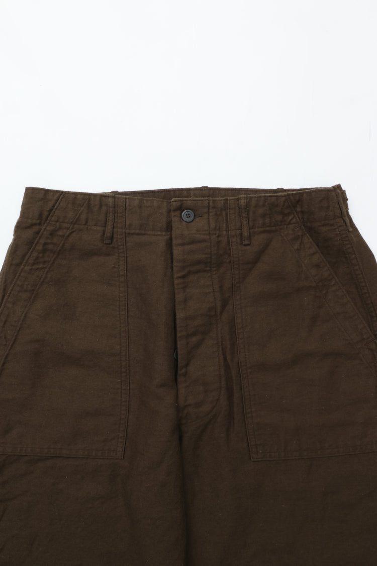 orslow RELAX FIT COTTON LINEN MOLESKIN FATIGUE PANTS COFFEE BROWN