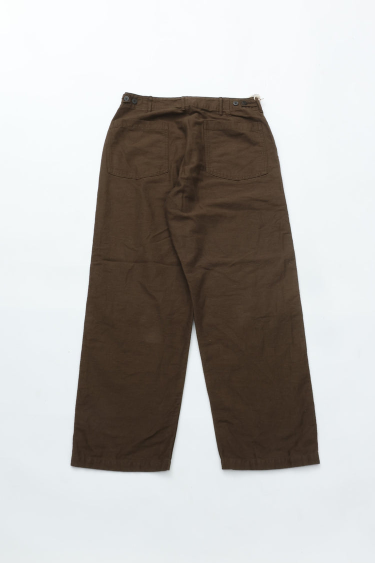 orslow RELAX FIT COTTON LINEN MOLESKIN FATIGUE PANTS COFFEE BROWN