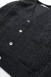 YASHIKI  Sekkei mohair Cardigan（雪景） BLACK
