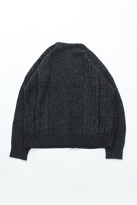 YASHIKI  Sekkei mohair Cardigan（雪景） BLACK