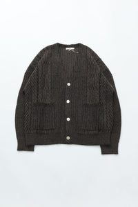 YASHIKI  Sekkei mohair Cardigan（雪景） BROWN