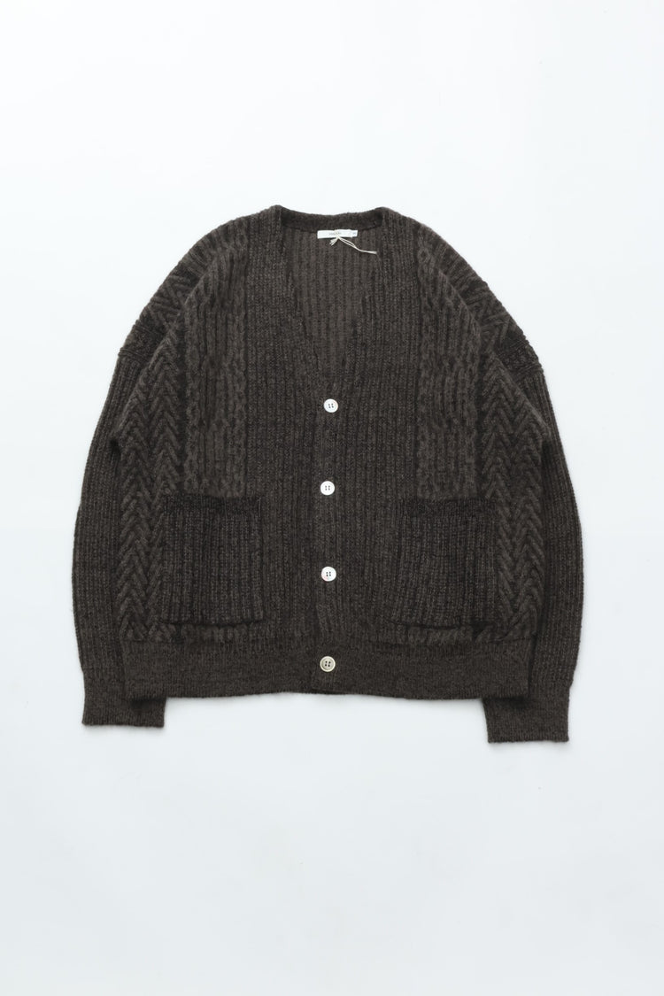 YASHIKI  Sekkei mohair Cardigan（雪景） BROWN