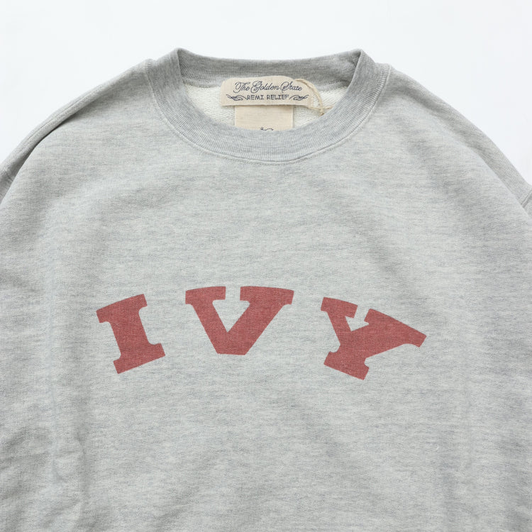 REMI RELIEF SP加工3飛び裏毛クルー New Fit (IVY) HEATH GREY