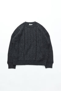 YASHIKI  Sekkei mohair Knit（雪景） BLACK YSK-25AW-KN11