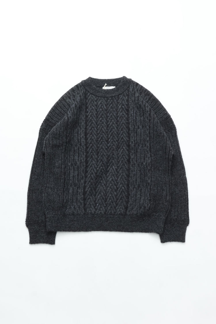 YASHIKI  Sekkei mohair Knit（雪景） BLACK YSK-25AW-KN11