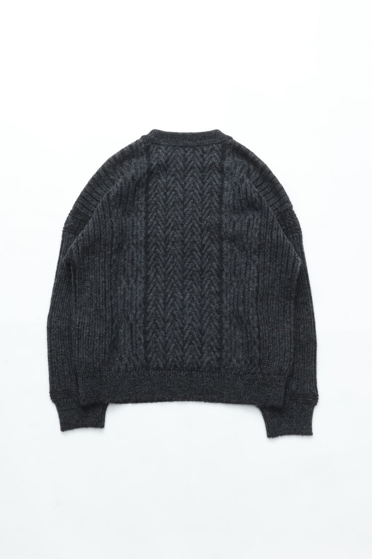 YASHIKI  Sekkei mohair Knit（雪景） BLACK YSK-25AW-KN11
