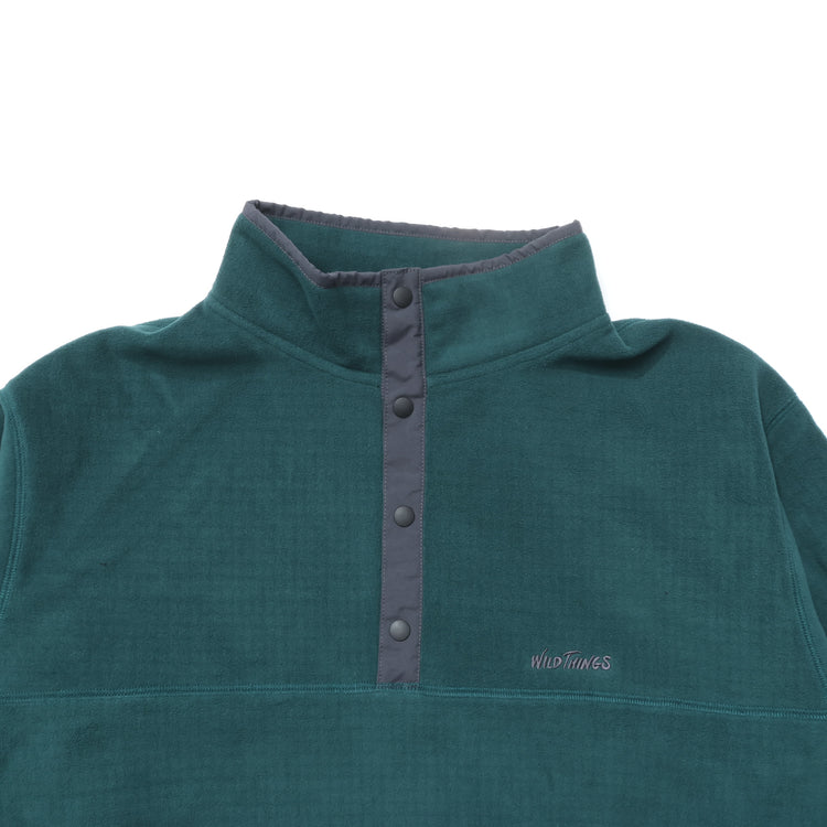 WILD THINGS / GRID FLEECE PULLOVER JACKET