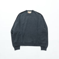 REMI RELIEF SP加工裏毛BIGサイズクルー BLACK