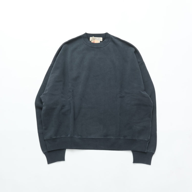 REMI RELIEF SP加工裏毛BIGサイズクルー BLACK