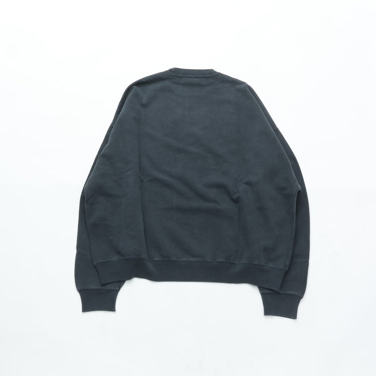 REMI RELIEF SP加工裏毛BIGサイズクルー BLACK