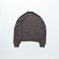 REMI RELIEF SP加工裏毛BIGサイズクルー BROWN