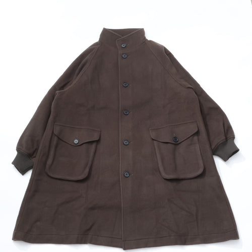 BASISBROEK / ISLAND bj-74 Wool Melton Stand Collar Coat