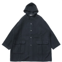 BASISBROEK / CIRCUS BJ-9 Oversized Wool Melton Hooded Coat