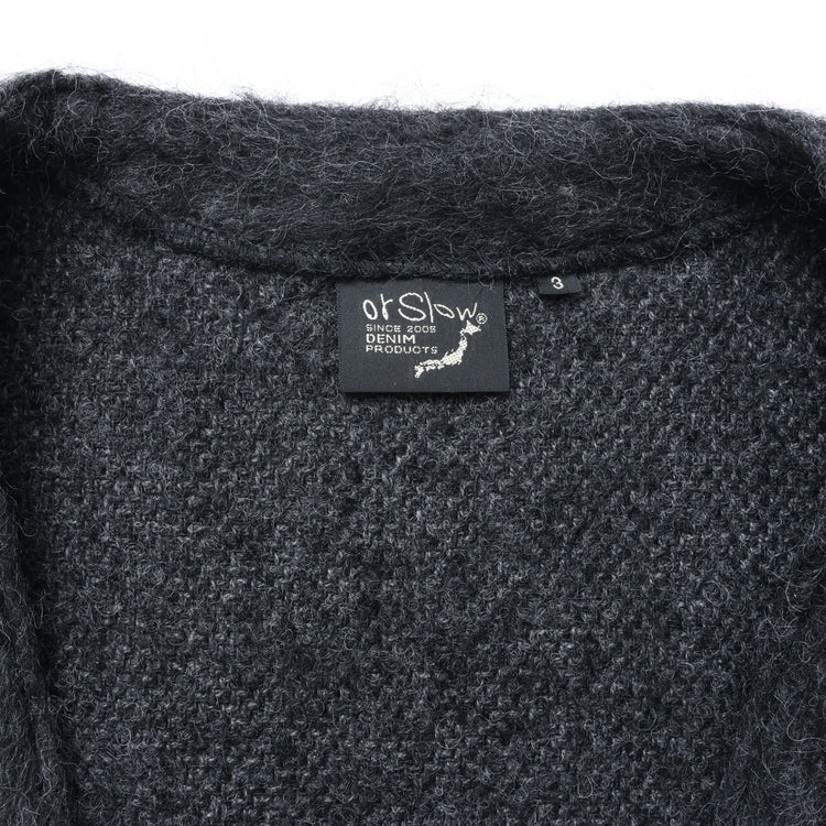 orslow / MOHAIR CARDIGAN CHARCOAL GRAY