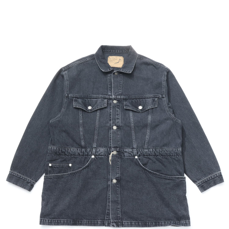 orslow / DENIM HALF COAT BLACK DENIM STONE