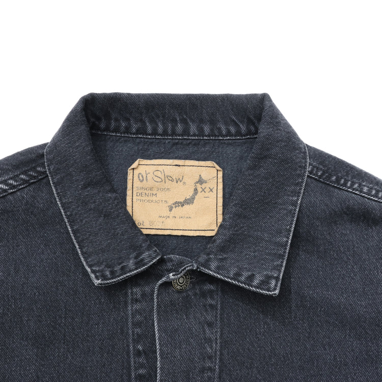 orslow / DENIM HALF COAT BLACK DENIM STONE