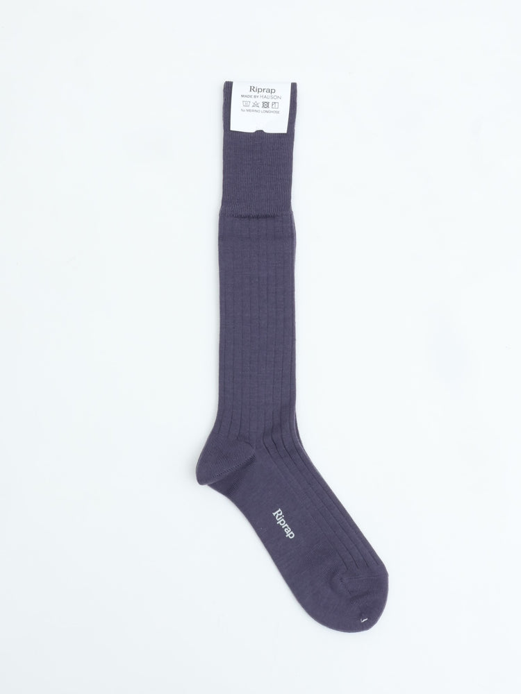 Riprap NZ MERINO LONGHOSE　SMOKE PURPLE