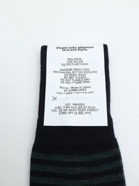 Riprap  NZ MERINO BORDERS  DK.NAVY/DEEP FOREST