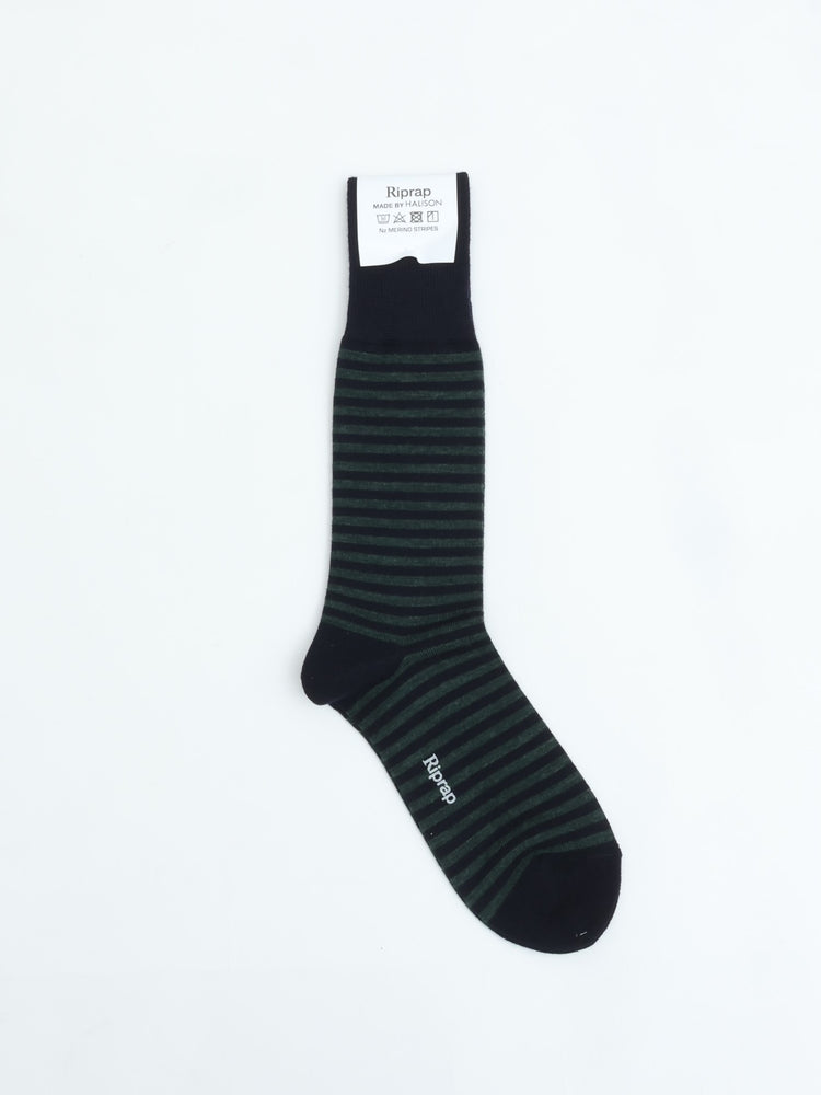 Riprap  NZ MERINO BORDERS  DK.NAVY/DEEP FOREST