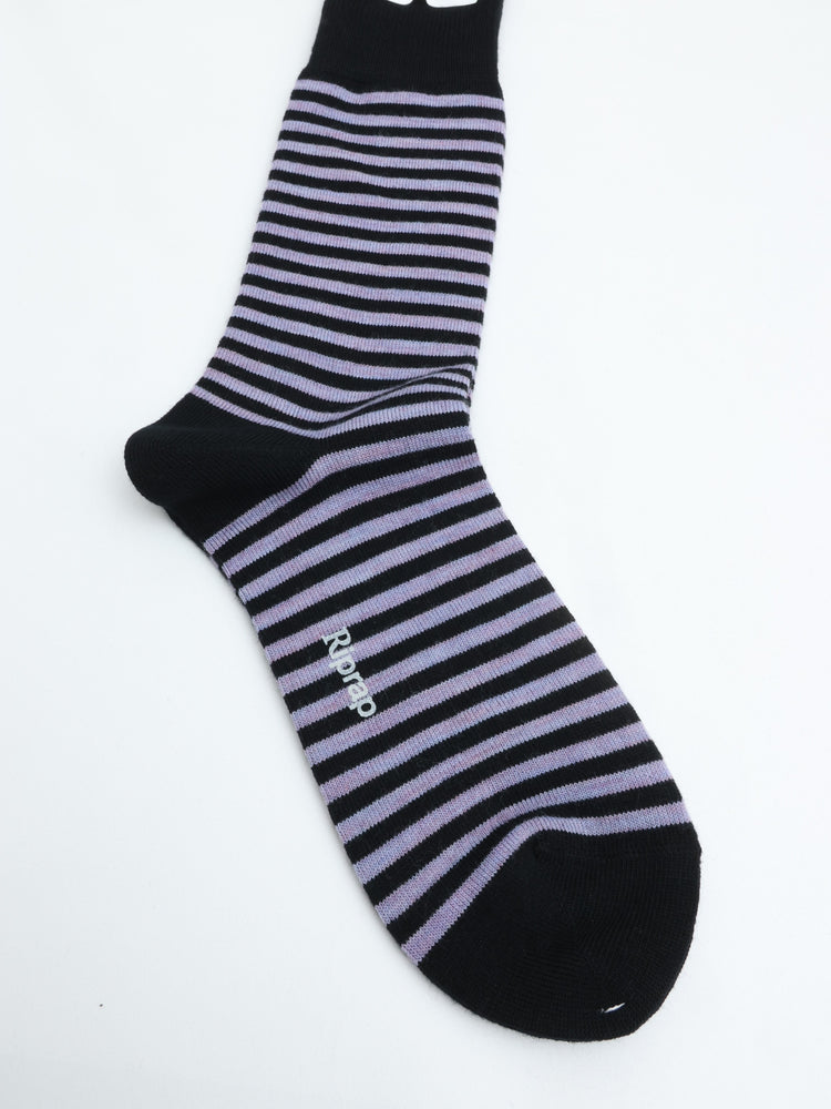 Riprap  NZ MERINO BORDERS  BLACK/HYDRANGEA