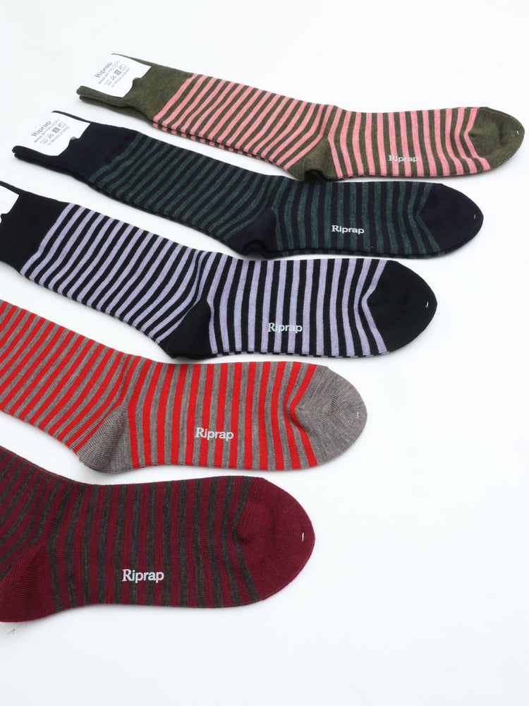 Riprap  NZ MERINO BORDERS  MAROON/DK.BROWN