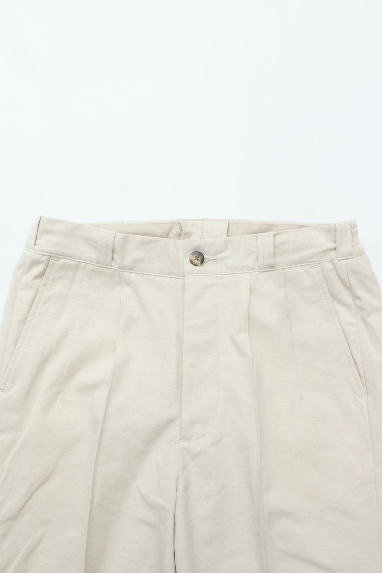 OLD JOE BRAND   FRONT TUCK ARMY TROUSER NATURAL
