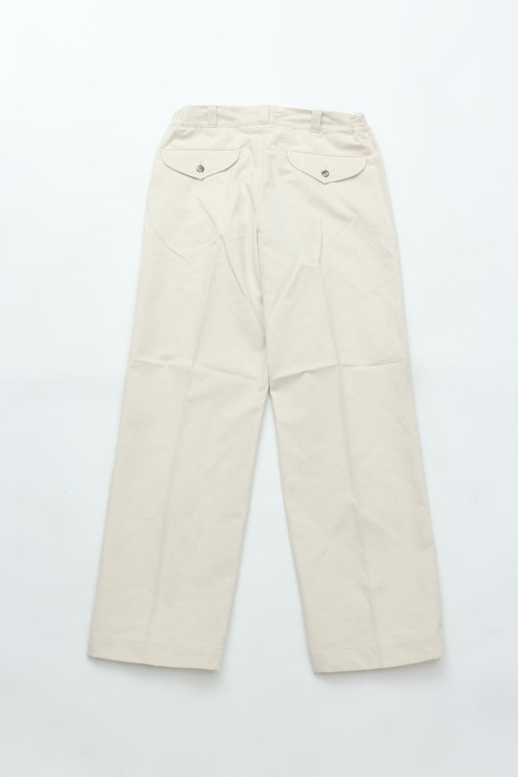 OLD JOE BRAND   FRONT TUCK ARMY TROUSER NATURAL