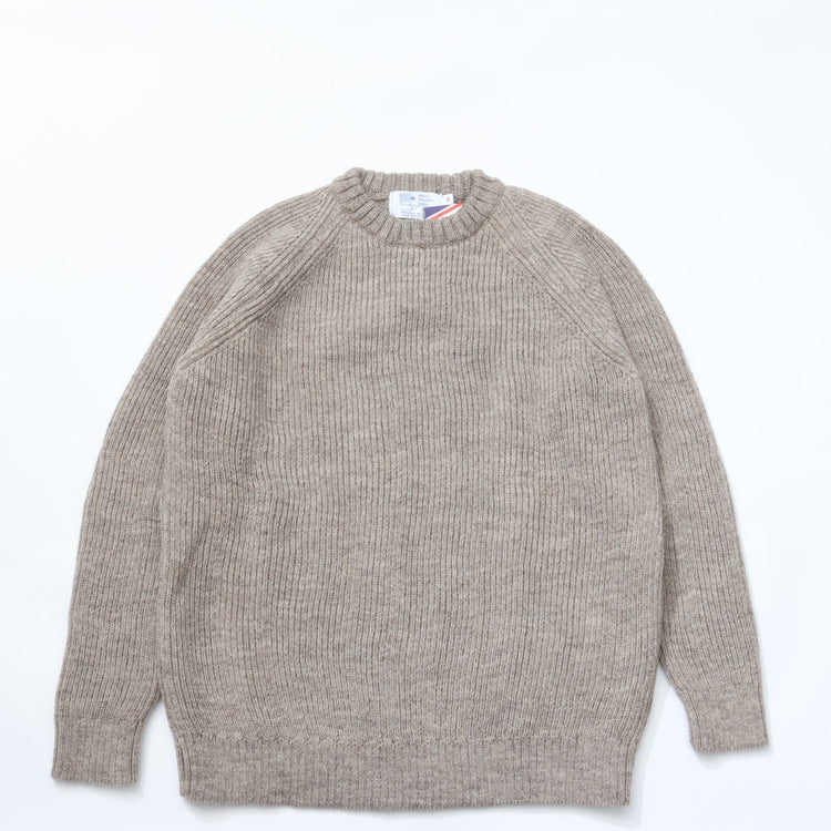 Kerry Woollen Mills / FISHERMAN RIB CREW NECK SWEATER