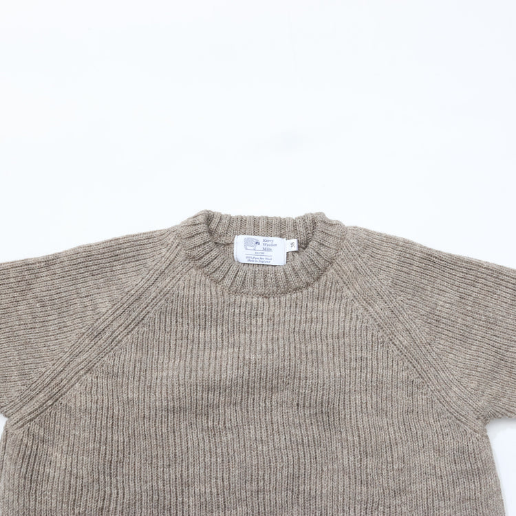 Kerry Woolen Mills / FISHERMAN RIB CREW NECK SWEATER