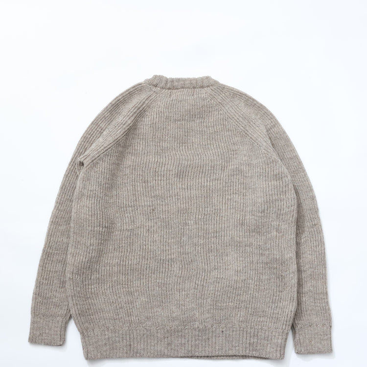 Kerry Woollen Mills / FISHERMAN RIB CREW NECK SWEATER