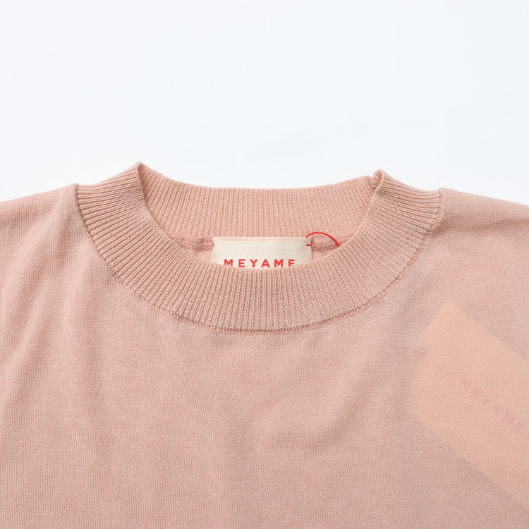 MEYAME / COTTON KNIT TEE PINK