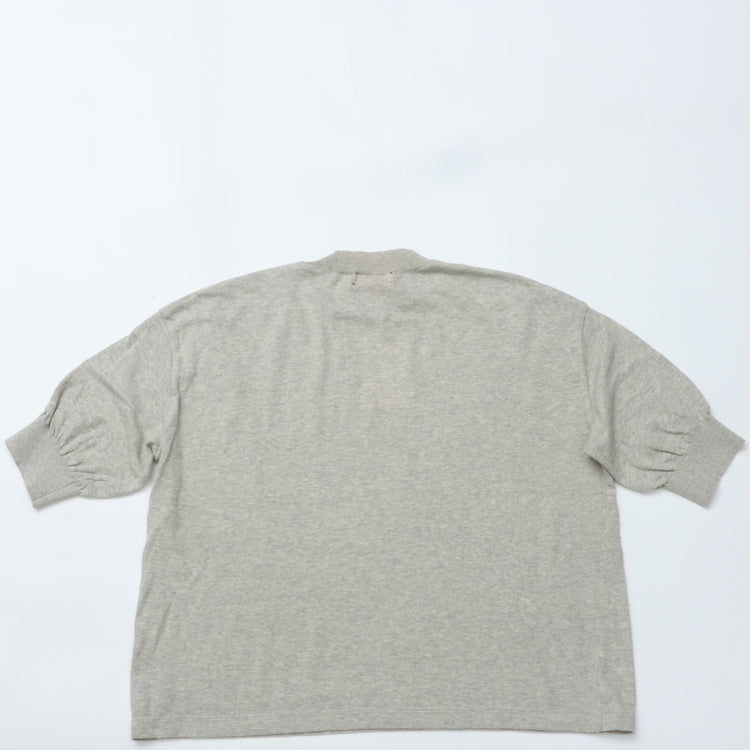 MEYAME / COTTON KNIT TEE HEATHER GREY