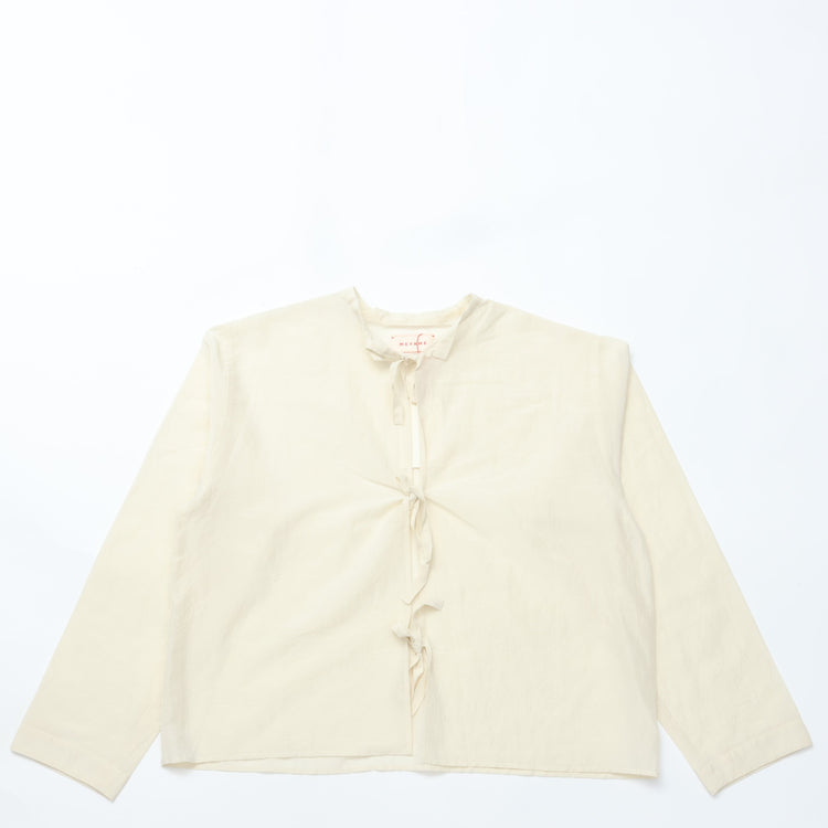 MEYAME / COTTON SILK BLOUSE JACKET CREAM