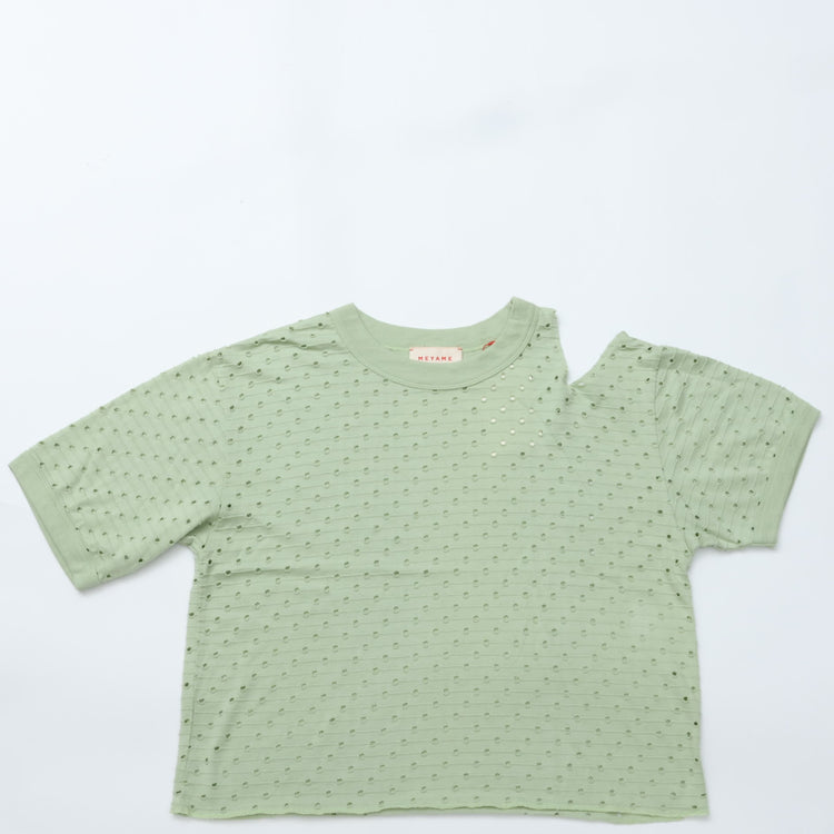 MEYAME / DOT HOLE JACQUARD TEE GREEN