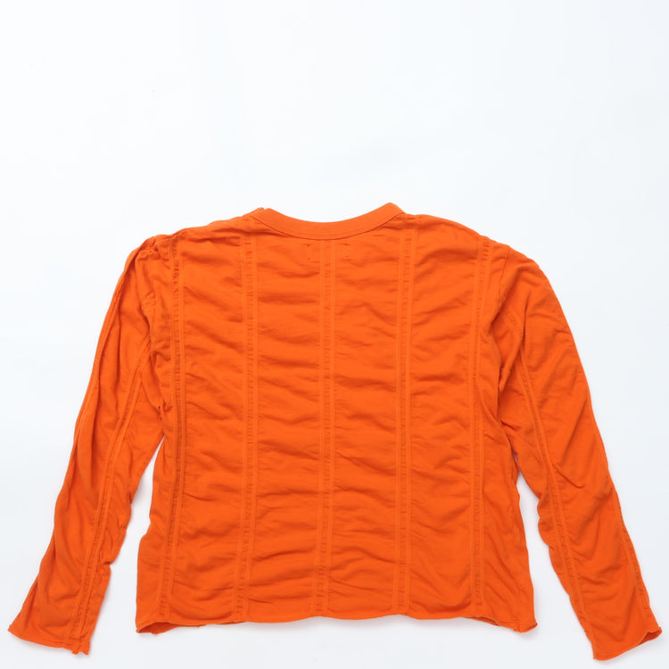 MEYAME / TUCKED JACQUARD PULLOVER ORANGE