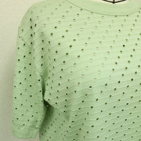 MEYAME / DOT HOLE JACQUARD TEE GREEN