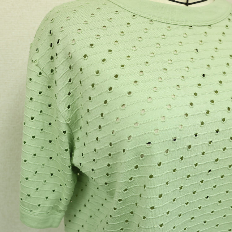 MEYAME / DOT HOLE JACQUARD TEE GREEN