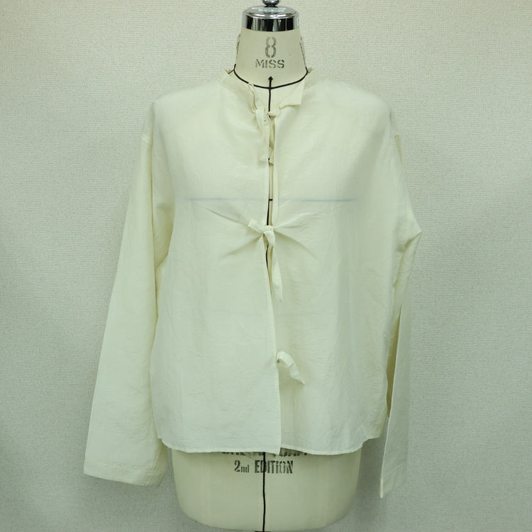 MEYAME / COTTON SILK BLOUSE JACKET CREAM