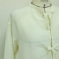 MEYAME / COTTON SILK BLOUSE JACKET CREAM