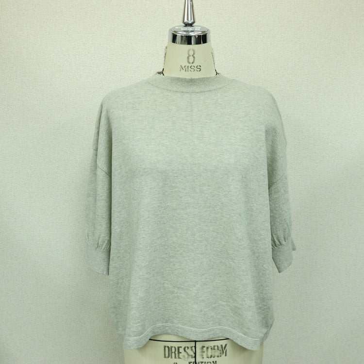 MEYAME / COTTON KNIT TEE HEATHER GREY