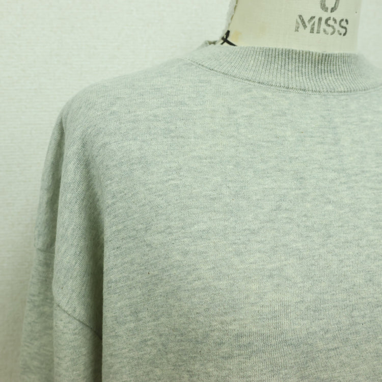 MEYAME / COTTON KNIT TEE HEATHER GREY