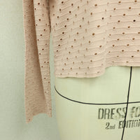 MEYAME / DOT HOLE JACQUARD LONG SLEEVE TEE PINK