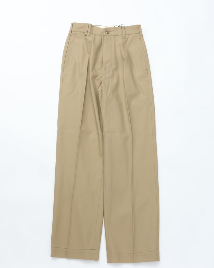 THE SHINZONE / WASHED HIGH WAIST CHINO PANTS BEIGE