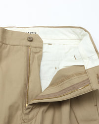 THE SHINZONE / WASHED HIGH WAIST CHINO PANTS BEIGE