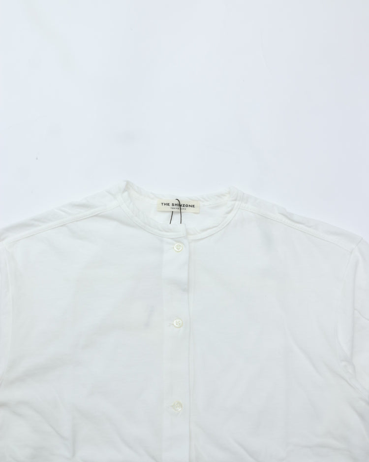 THE SHINZONE / HIGH TWIST COTTON CARDIGAN WHITE