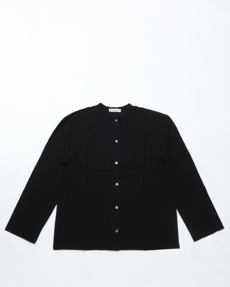 THE SHINZONE / HIGH TWIST COTTON CARDIGAN BLACK