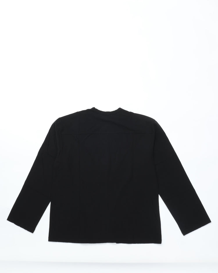 THE SHINZONE / HIGH TWIST COTTON CARDIGAN BLACK