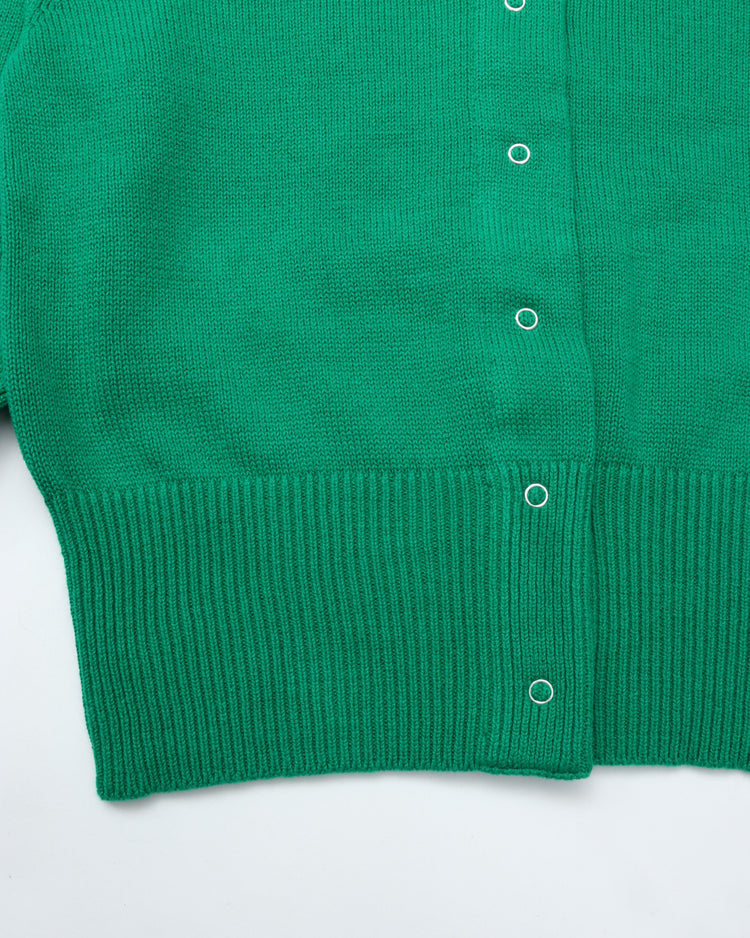 THE SHINZONE / COTTON LONG RIB CARDIGAN GREEN