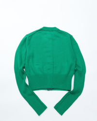 THE SHINZONE / COTTON LONG RIB CARDIGAN GREEN