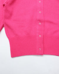 THE SHINZONE / COTTON LONG RIB CARDIGAN PINK